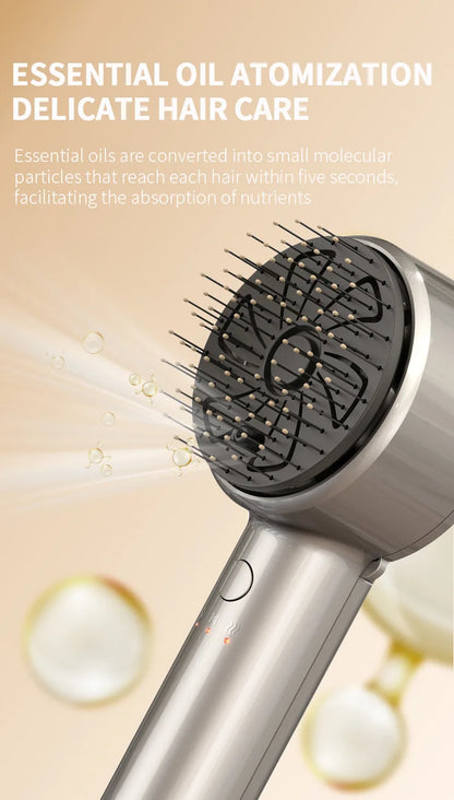 1-Year Household Car Microcurrent Electric Massage Hair Comb Cross-Border Spot Pure English LED USB Vibrating Hair Straightener