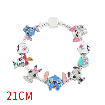 Cross-border Anime SpongeBob SquarePants DIY Beaded Bracelet with Loose Beads for Customizable Jewelry Accessories