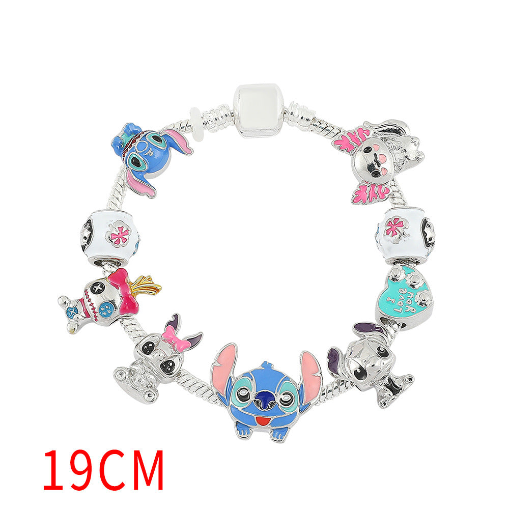 Cross-border Anime SpongeBob SquarePants DIY Beaded Bracelet with Loose Beads for Customizable Jewelry Accessories