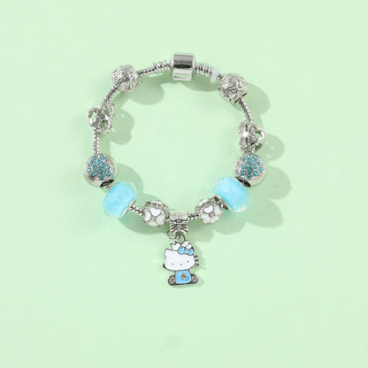 Cross-border Anime SpongeBob SquarePants DIY Beaded Bracelet with Loose Beads for Customizable Jewelry Accessories