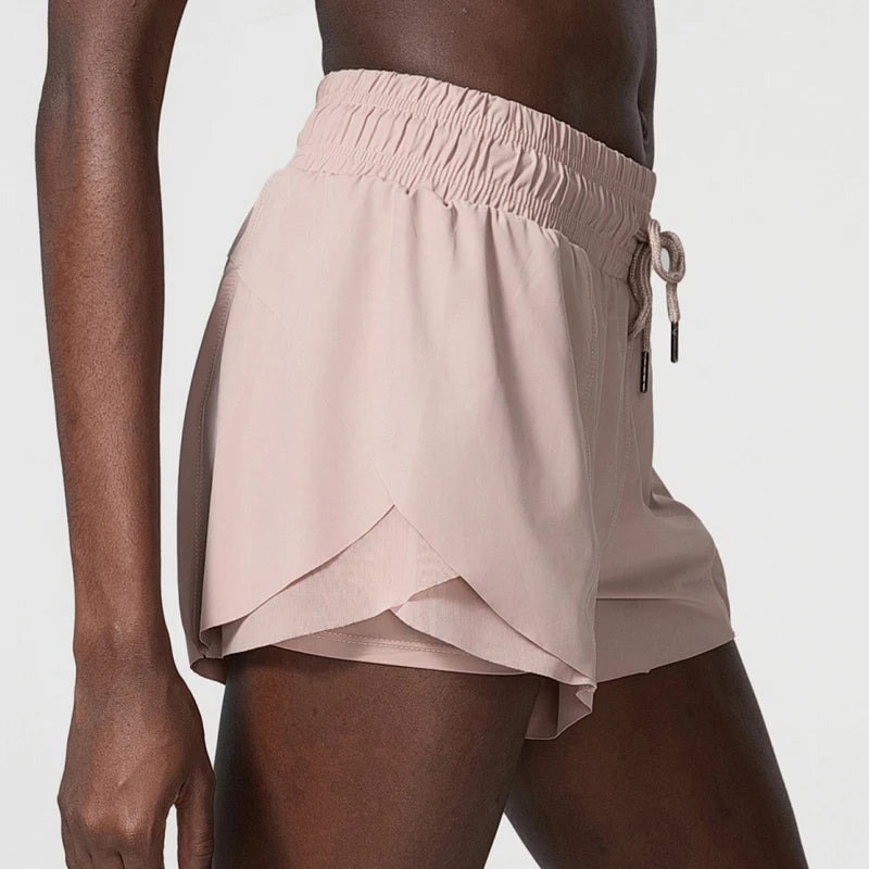 Women Summer Short Sportswear Solid Color Two Pieces Fitness Yoga Set Breathable Quick Dry Gym Suit Loose Workout Clothes