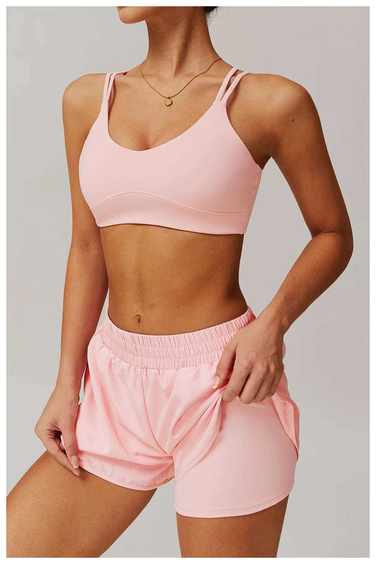 Yoga Shorts for Women Pocket Naked Quick Drying Sports Shorts Fitness Yoga Pants Two Pieces Of Shorts Hip Lifting Running Shorts