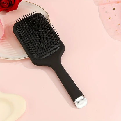 Black air cushion comb, hairbrush, paddle shaped hair comb, scalp massage comb, suitable for both men and women