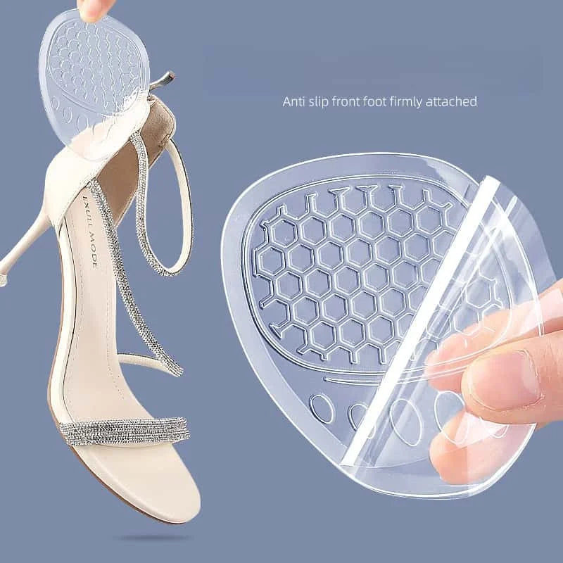 6 Pieces Women's Sandals Forefoot Cushion, Soft Shock Absorption, High Heels Anti-Wear and Anti-Pain Silicone Cushions