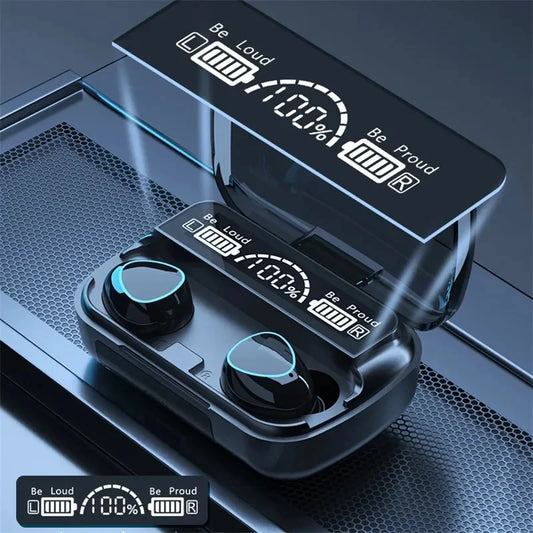 Bluetooth 5.1 Headphones TWS Wireless Earphone Sport Noise Cancelling Headsets Touch Control 3500mAH Earbuds for iPhone Xiaomi