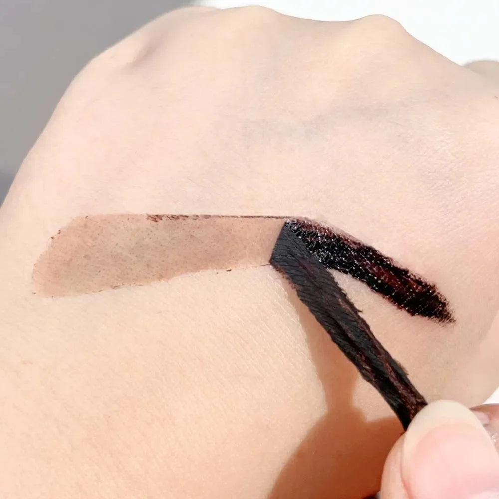 Tear-off Dye Eyebrow Cream Set Waterproof Brow Tattoo Tint with Brow Card and Brush Lasting Semi-Permanent Peel-off Eyebrow Gel