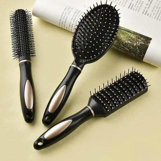 Black Air Bag Anti Static Comb Plastic Massage Anti Static Hair Brush Practical Care SPA Head Massager Household Curly Hair Comb
