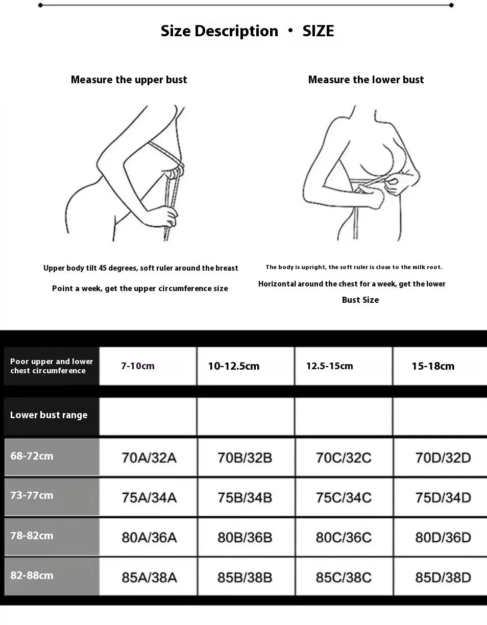 Sexy lace French new strappy bra, backless underwear, women's retro thin vest bra