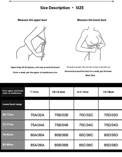 Sexy lace French new strappy bra, backless underwear, women's retro thin vest bra