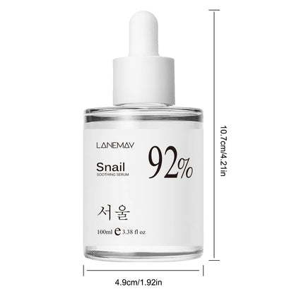 100ml 92% Snail Soothing Facial Essence Multi in One Skin Care Hydrating and Moisturizing Face Serum