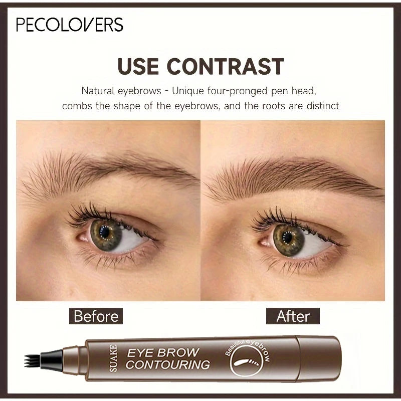 4 Forks Eyebrow Pencil Waterproof Long-lasting Natural Tint Brows Makeup Anti-smudge Non-fading Easy To Draw Eyebrow Cosmetic