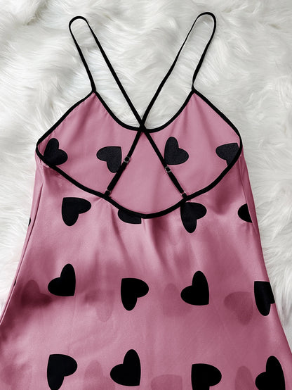 Summer new sexy printed round-neck halter dress for casual and comfortable women's pajamas