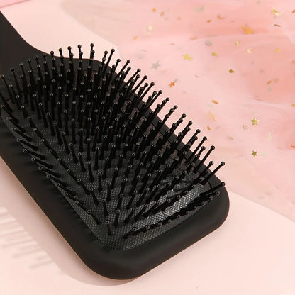 Black air cushion comb, hairbrush, paddle shaped hair comb, scalp massage comb, suitable for both men and women