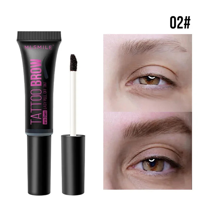 New Tearing Eyebrow Gel Makeup Semi-Permanent Waterproof Long Lasting Tattoo Tint Sweatproof Peel Off Dye Eyebrow Cream Cosmetic