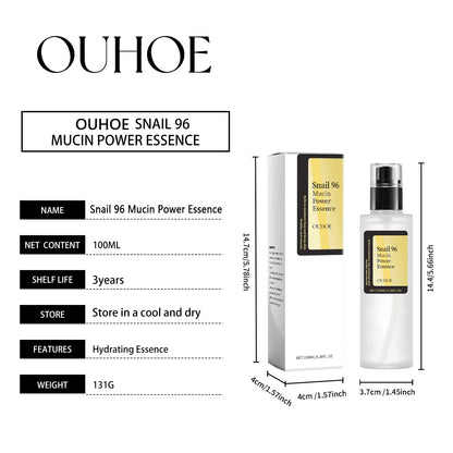 Snail 96 Mucin Power Essence Hydrating Booster Deep Moisture Revitalize Dull Skin Soothing Face Treatment Glow Essence Skin Care