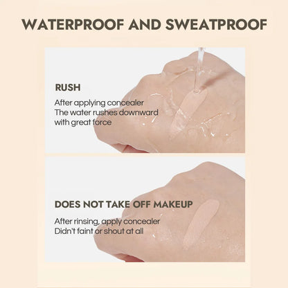 GECOMO Press Concealer Pen Liquid Concealer Long Lasting Moisturizing Not Fading Base Makeup Face Invisible Pores