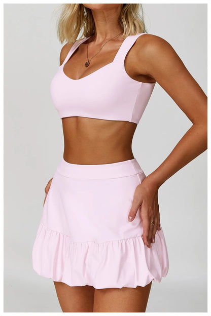 Hearuisavy Breathable Sports Bra Double Shoulder Straps Workout Top For Women Anti-sweat Fitness Top Push up Running Yoga Bra