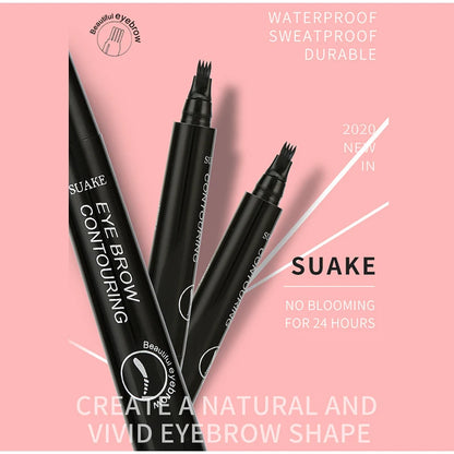 4 Forks Eyebrow Pencil Waterproof Long-lasting Natural Tint Brows Makeup Anti-smudge Non-fading Easy To Draw Eyebrow Cosmetic