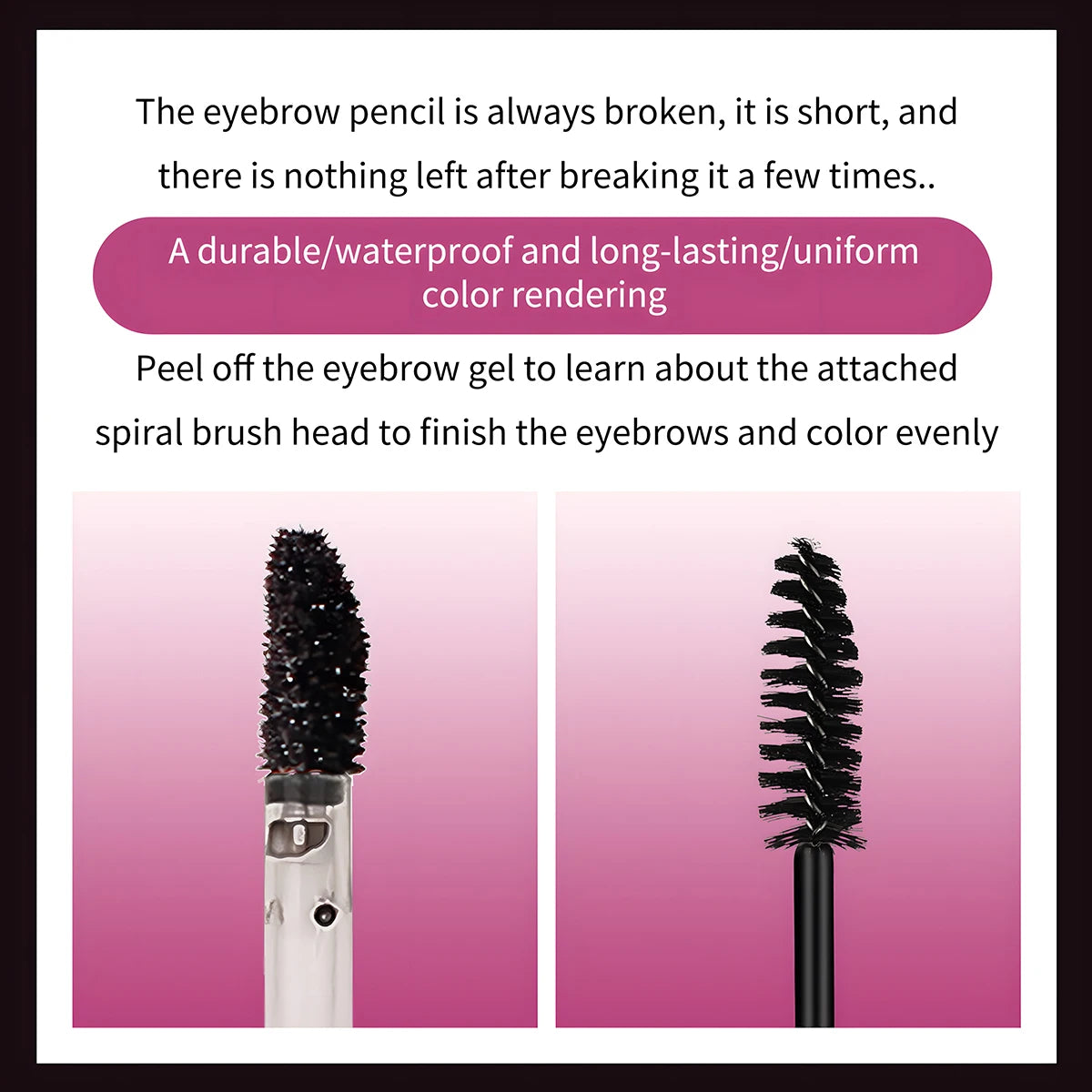 Waterproof Tattoo Brow Peel Off Tint with Stencils - Semi-Permanent Eyebrow Tint Lasts Up to 3 Days - Easy to Apply and Long-Las