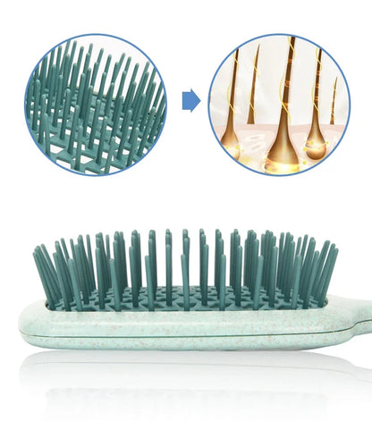 1pc Wide Teeth Air Cushion Combs Salon Scalp Massage Hair Brush Wheat Straw Environmental Protection Hair Brush DIY Styling Tool