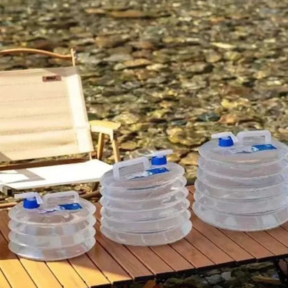 1 Outdoor Folding Bucket Car Kettle Car Shrink Portable Water Storage Tank Water Bag With Faucet Household Water Storage Bucket