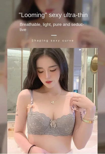 MOYISU French Romantic Lace Comfortable Breathable Sexy Tushy Slim Bra Collection Pure Desire Girls Super Beautiful Underwear SE