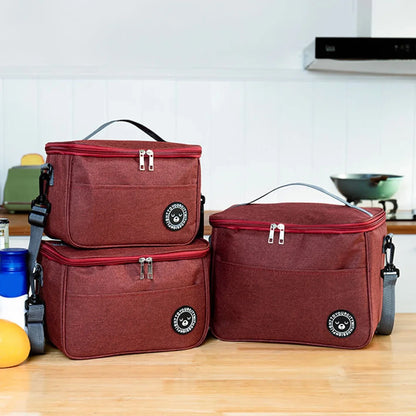 Insulated bag, lunch box, handbag, square insulated bag, aluminum foil thickened bento bag, office worker, student bring food, l