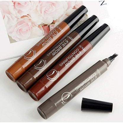 4 Forks Eyebrow Pencil Waterproof Long-lasting Natural Tint Brows Makeup Anti-smudge Non-fading Easy To Draw Eyebrow Cosmetic