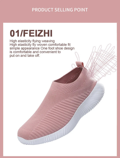 Summer Fashion Women Shoes Soft Outdoor Sneakers Lightweight Comfortable Women Slip On Ladies Loafers Walking Shoes For Woman