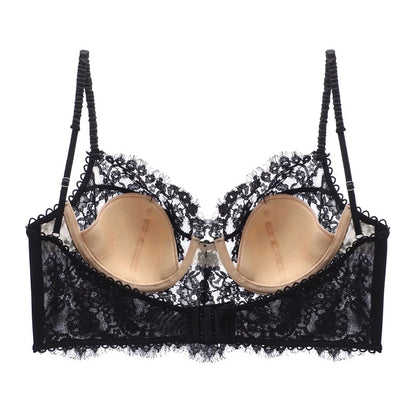 Sexy lace French new strappy bra, backless underwear, women's retro thin vest bra