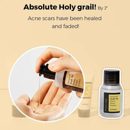 Advanced Snail 96 Mucin Skincare Set Travel Outfit Snail Essence/Cream/Cleanser/Eye Cream Korean Cosmetic Travel SkinCare Set 4p