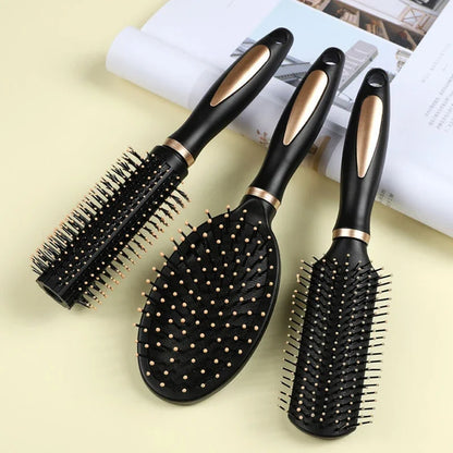 Black Air Bag Anti Static Comb Plastic Massage Anti Static Hair Brush Practical Care SPA Head Massager Household Curly Hair Comb