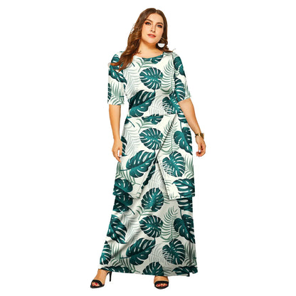 Luxury Polynesian Design Puletasi Samoa Fashion Short Sleeve Dress Women Island Dresses Maxi Ladies Two Piece Skirt Set