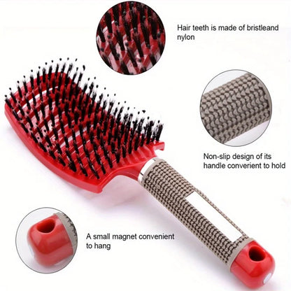 1pc Magic Scalp Massage Hair Brush for Women - Professional Detangling Tool for Wet Curly Hair - Hairdressing Tool