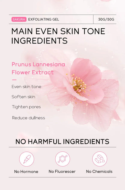 Sakura Exfoliating Peeling Gel Facial Scrub Moisturizing  Nourishing Repair Scrubs Face Cream Beauty Skin Care