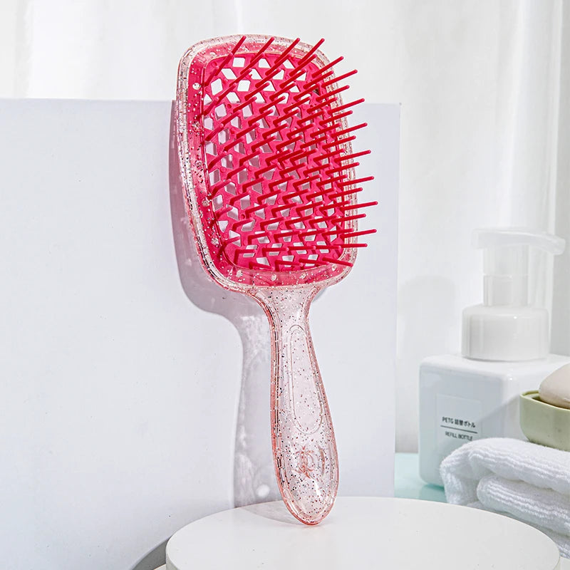 1pcs Tangled Hair Comb Detangling Hair Brush Massage Combs Hollow Out Wet Curly Hair Brushes Home Salon DIY Combs Hairdressing