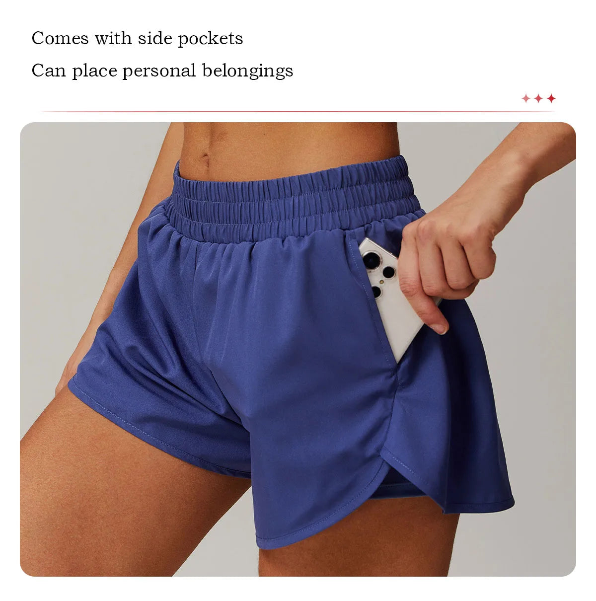 Yoga Shorts for Women Pocket Naked Quick Drying Sports Shorts Fitness Yoga Pants Two Pieces Of Shorts Hip Lifting Running Shorts