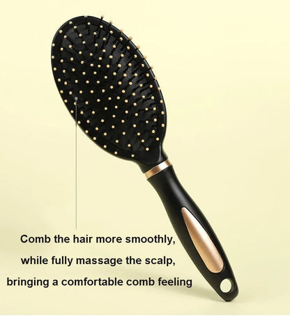 Black Air Bag Anti Static Comb Plastic Massage Anti Static Hair Brush Practical Care SPA Head Massager Household Curly Hair Comb