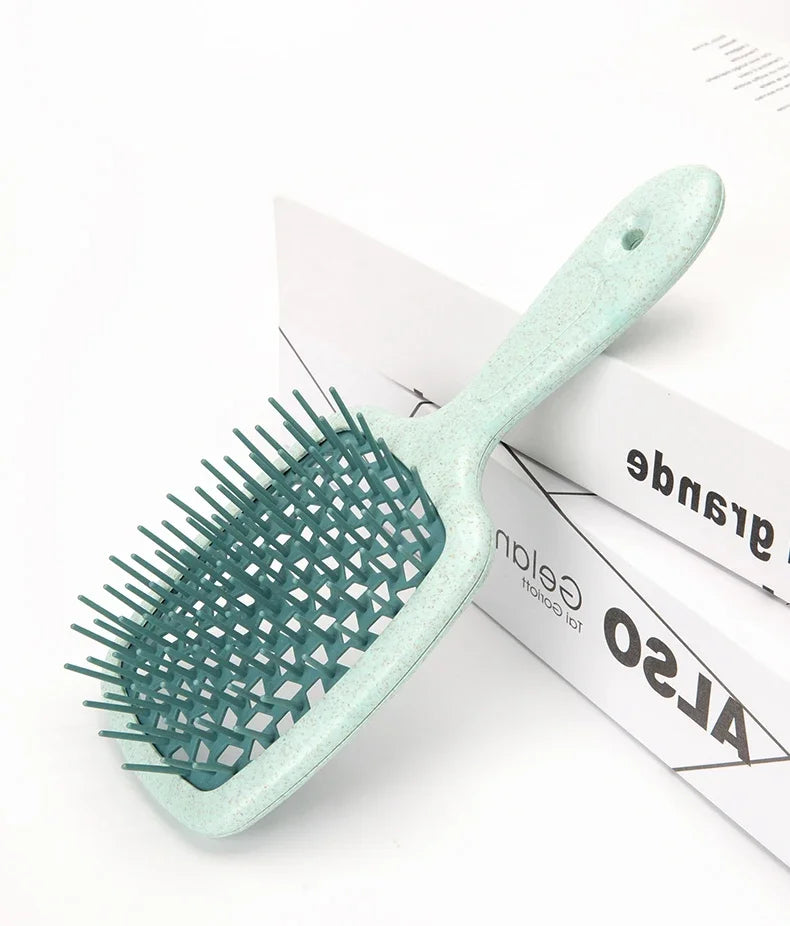 1pc Wide Teeth Air Cushion Combs Salon Scalp Massage Hair Brush Wheat Straw Environmental Protection Hair Brush DIY Styling Tool