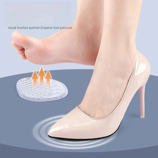 6 Pieces Women's Sandals Forefoot Cushion, Soft Shock Absorption, High Heels Anti-Wear and Anti-Pain Silicone Cushions