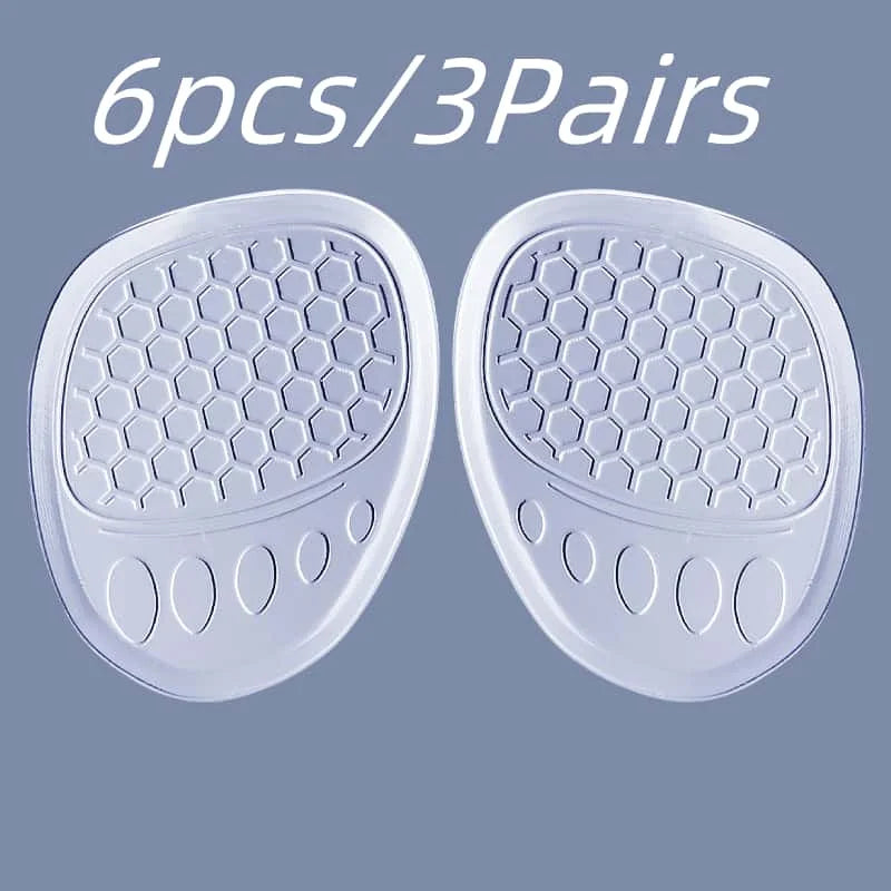 6 Pieces Women's Sandals Forefoot Cushion, Soft Shock Absorption, High Heels Anti-Wear and Anti-Pain Silicone Cushions