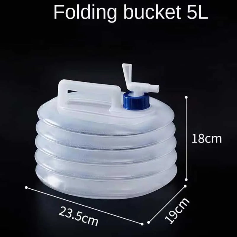 1 Outdoor Folding Bucket Car Kettle Car Shrink Portable Water Storage Tank Water Bag With Faucet Household Water Storage Bucket