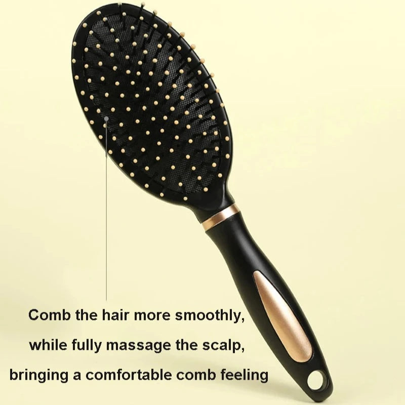 Black Air Bag Anti Static Comb Plastic Massage Anti Static Hair Brush Practical Care SPA Head Massager Household Curly Hair Comb