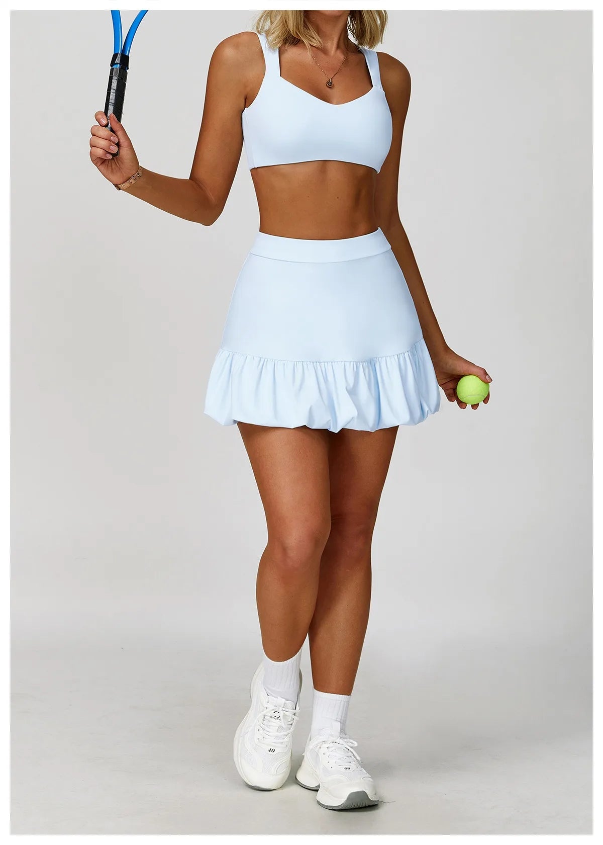 Hearuisavy Breathable Sports Bra Double Shoulder Straps Workout Top For Women Anti-sweat Fitness Top Push up Running Yoga Bra