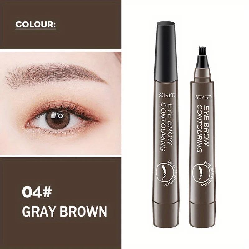 4 Forks Eyebrow Pencil Waterproof Long-lasting Natural Tint Brows Makeup Anti-smudge Non-fading Easy To Draw Eyebrow Cosmetic