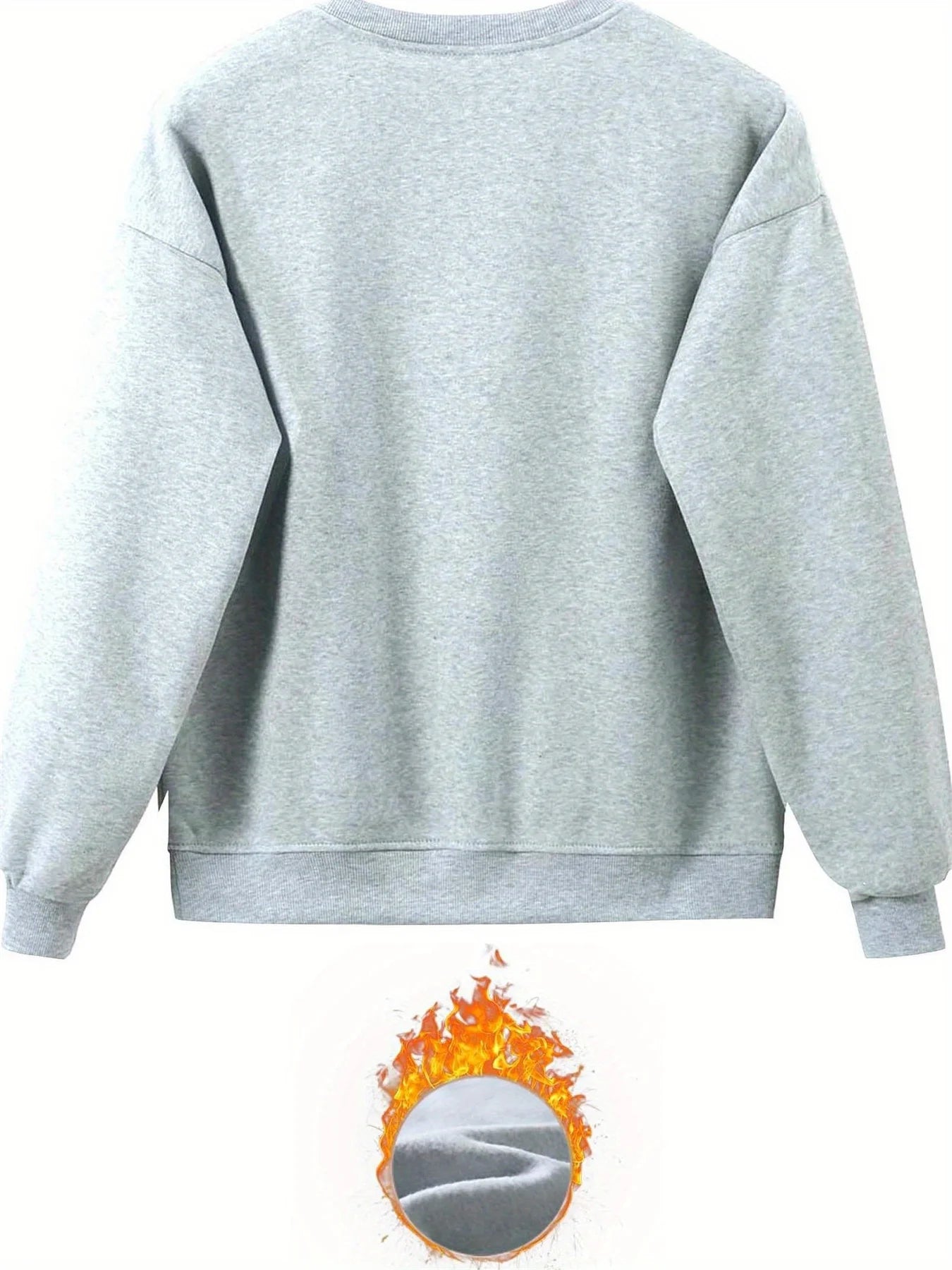 Women's autumn and winter hip-hop casual street cross graphic printed round neck sports shirt+sports pants set warm clothing