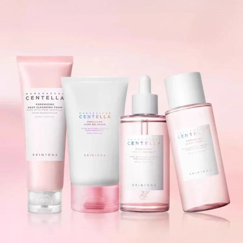 Skin1004 Centella Asiatica Skin Care Korean Set Moisturizing Toner Essence Sunscreen Cleanser Makeup Remover Oil Essence