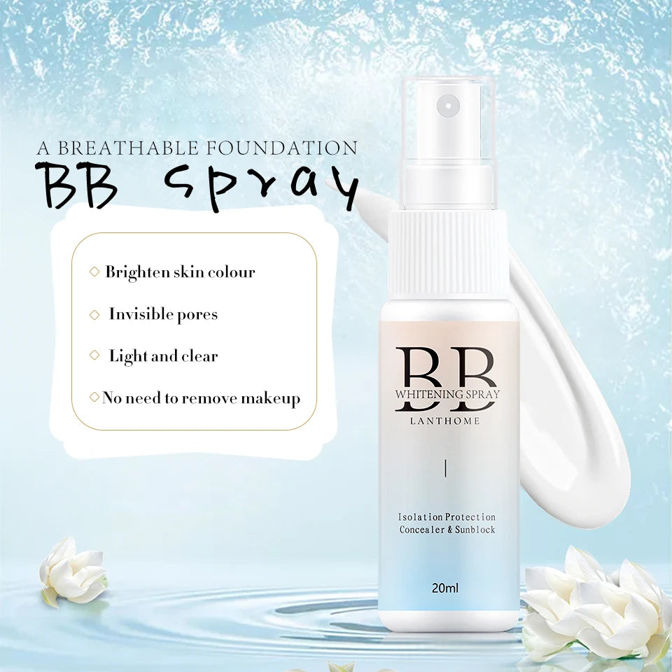 BB Whitening Spray Skin Brightening Moisturizing BB Cream Face Foundation Nourishing Skin Care Beauty Cosmetics