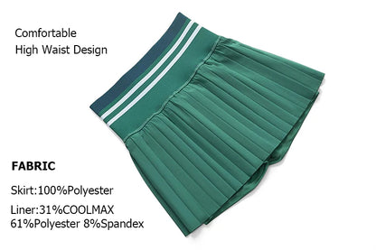 Women Short Sportswear Two Pieces Fitness Yoga Set High Waist Tennis Skirt Crop Top Gym Suit Female Breathable Sportswear