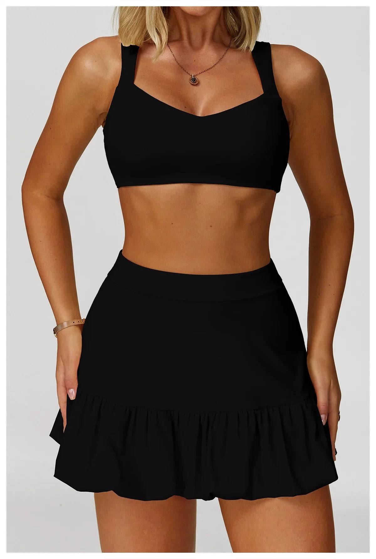 Hearuisavy Breathable Sports Bra Double Shoulder Straps Workout Top For Women Anti-sweat Fitness Top Push up Running Yoga Bra